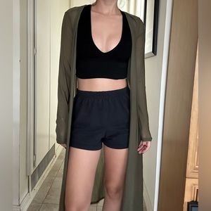 FOREVER 21 Army green sheer cardigan cover up size M